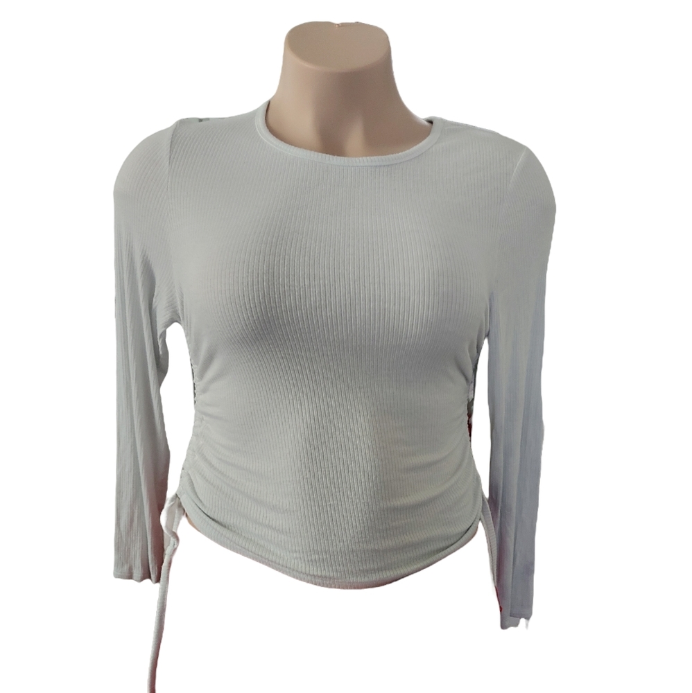 Love Street Long sleeve scrunch side shirt size L